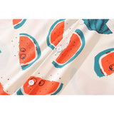 "Watermelon" Graphic Unisex Streetwear Vintage Women Men Y2K Button Shirt