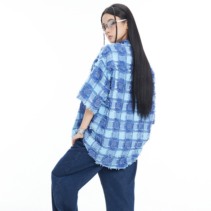 "Retro Blue" Graphic Unisex Streetwear Vintage Women Men Y2K Shirt
