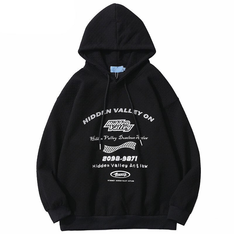"Hidden Timeline" Graphic Unisex Streetwear Vintage Women Men Y2K Hoodie
