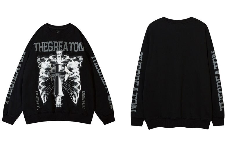 "The Greatest" Graphic Unisex Streetwear Vintage Women Men Y2K Sweatshirt