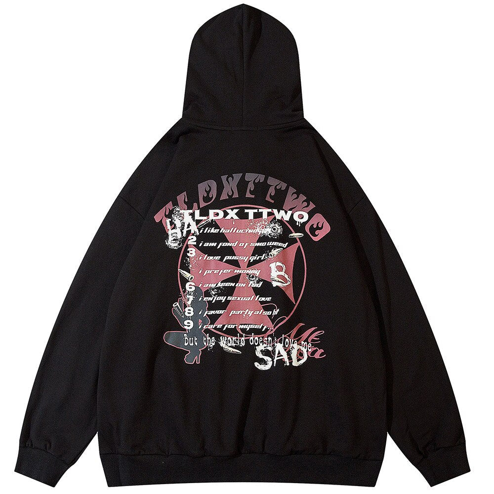 "Dance On Fire" Graphic Unisex Streetwear Vintage Women Men Y2K Hoodie