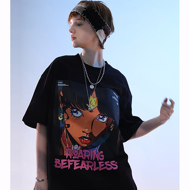 "Show No Fear" Graphic Unisex Streetwear Vintage Women Men Y2K T-Shirt