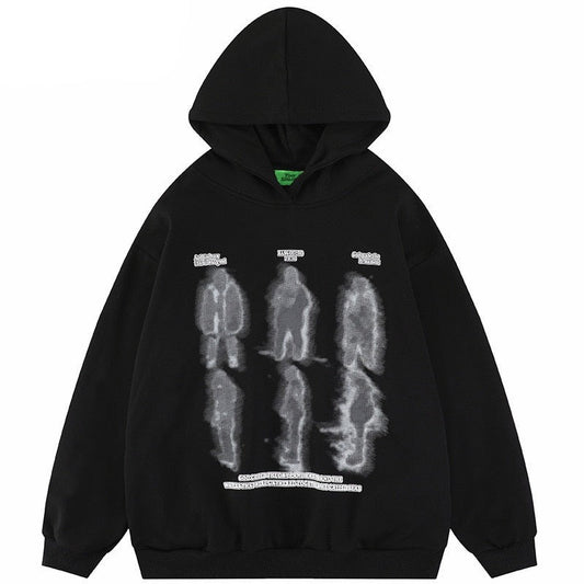 Anime‑inspired oversized hoodie with Japanese street fashion cues, bold graphic art and clean finish, ideal for urban layering and statement street style. Color: Black Size: S.
