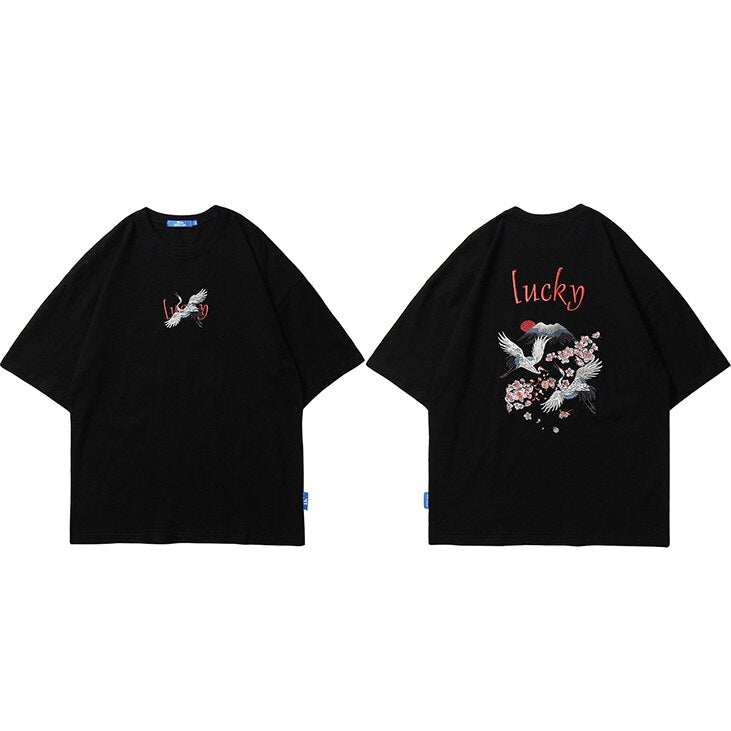 "Get Lucky" Graphic Unisex Streetwear Vintage Women Men Y2K T-Shirt