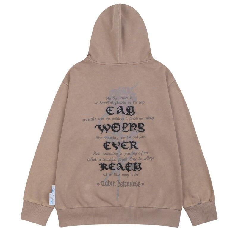 "White Rose" Graphic Unisex Streetwear Vintage Women Men Y2K Hoodie