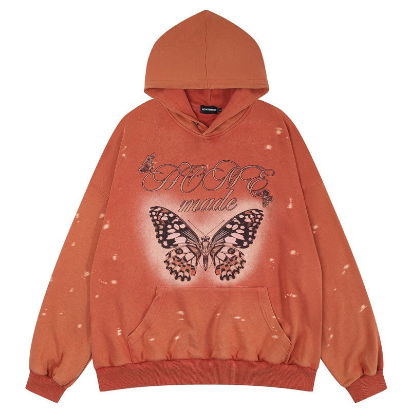 "Golden Butterfly" Graphic Unisex Streetwear Women Men Y2K Hoodie