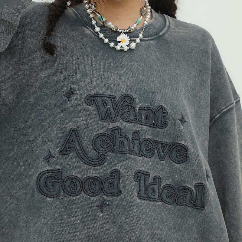 "Achieve Everything" Unisex Men Women Streetwear Graphic Sweatshirt