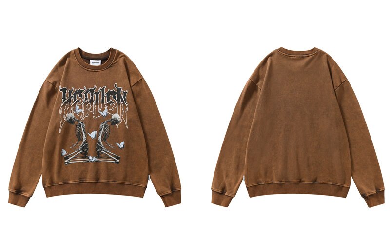 "Twin Souls" Graphic Unisex Streetwear Vintage Women Men Y2K Sweatshirt