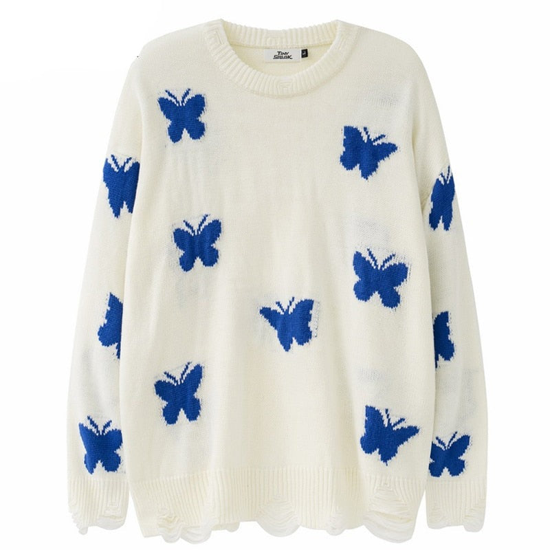 "Small Flies" Graphic Unisex Streetwear Vintage Women Men Y2K Sweatshirt