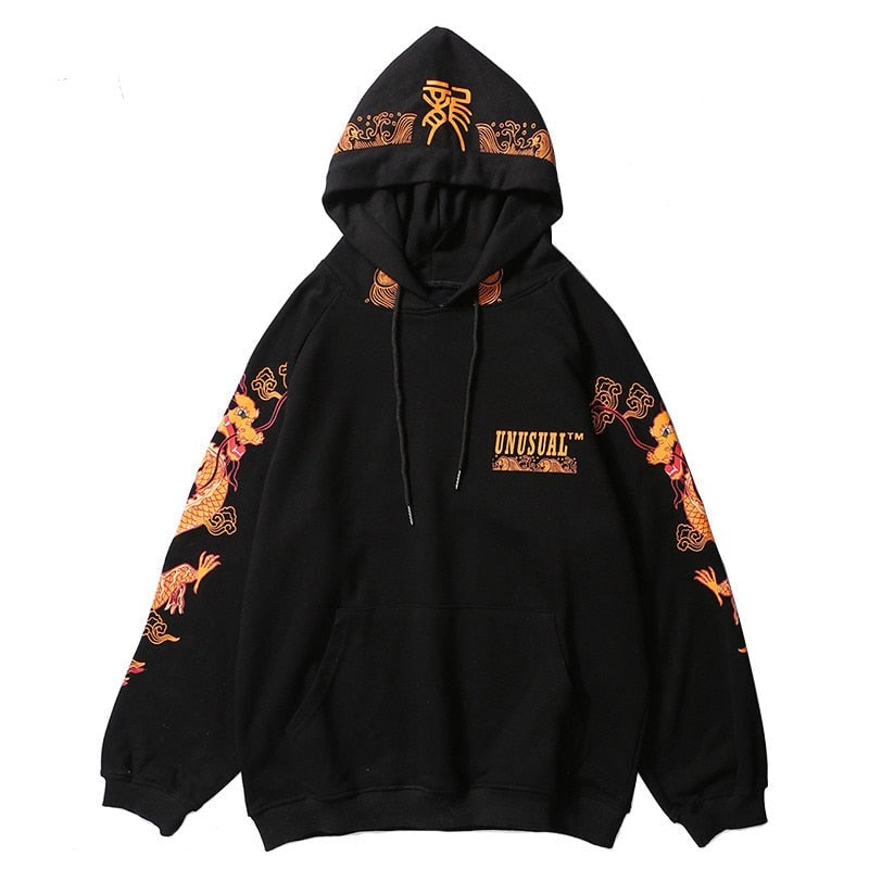 "Golden Dragon" Graphic Unisex Streetwear Women Men Y2K Hoodie