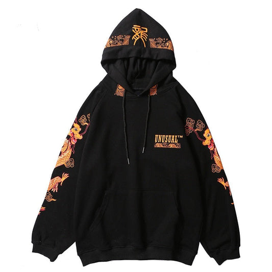 "Golden Dragon" Graphic Unisex Streetwear Women Men Y2K Hoodie