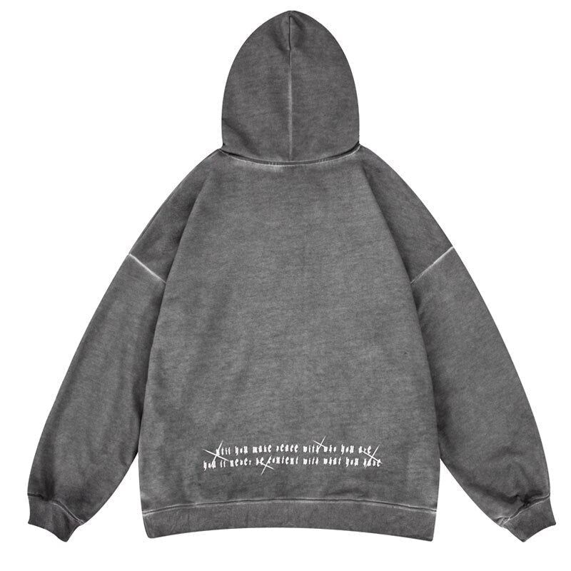 "Wasteland" Graphic Unisex Streetwear Vintage Women Men Y2K Hoodie