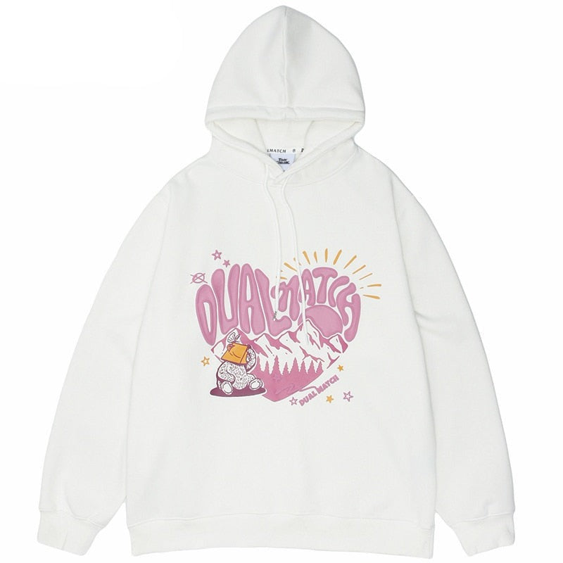 Oversized vintage hoodie with gothic and Y2K graphic design, relaxed streetwear silhouette, and retro urban aesthetic built for daily wear and layered outfits.