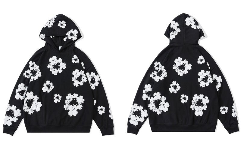 "White Snow" Graphic Unisex Streetwear Vintage Women Men Y2K Hoodie