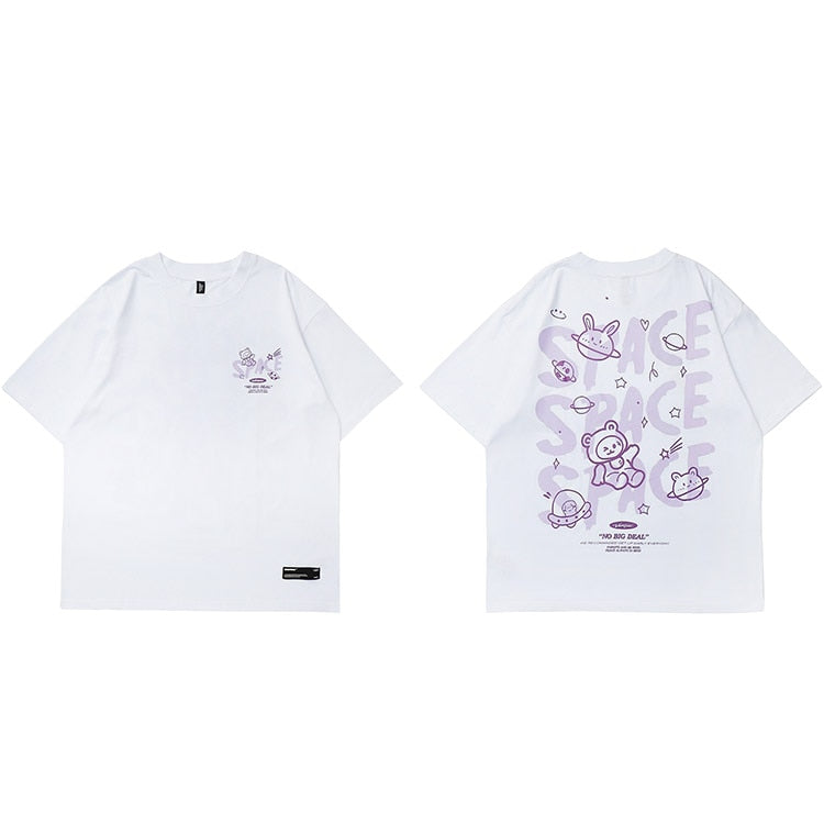 "Spaceman" Graphic Unisex Streetwear Vintage Women Men Y2K T-Shirt