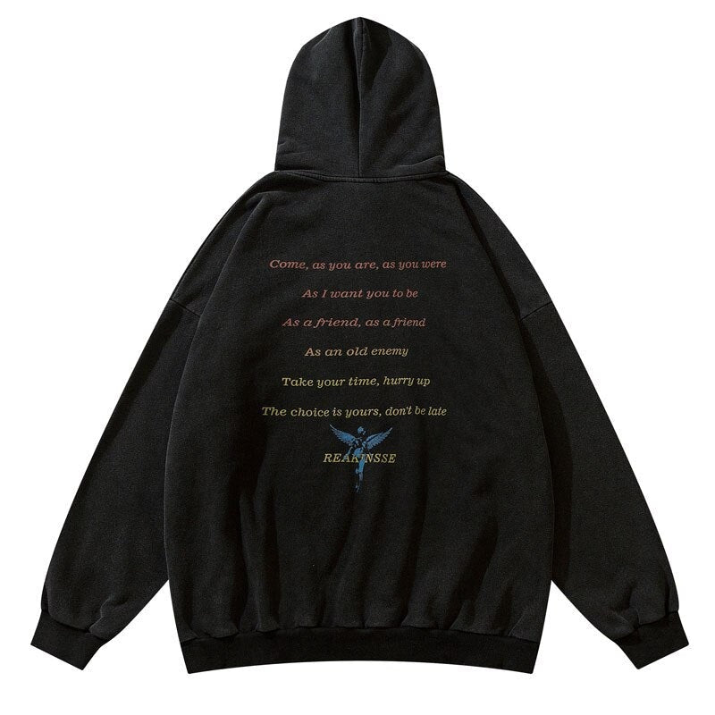"Look Up" Graphic Unisex Streetwear Vintage Women Men Y2K Hoodie