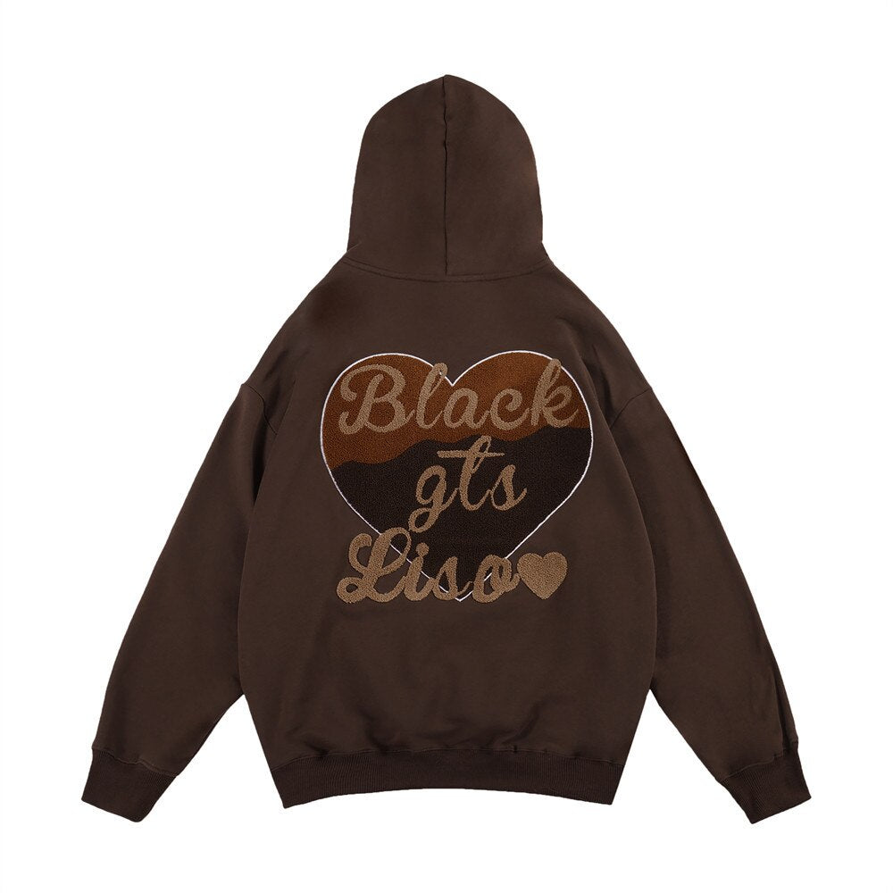 "No Heart" Graphic Unisex Streetwear Vintage Women Men Y2K Hoodie
