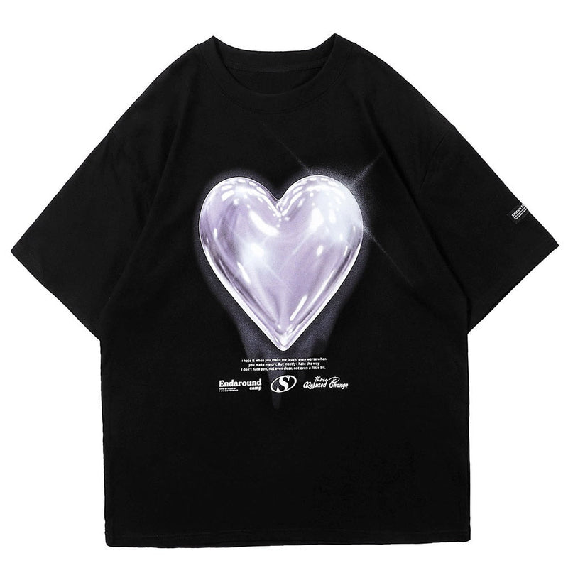 "Candy Hearts" Men Women Streetwear Unisex Graphic T-Shirt