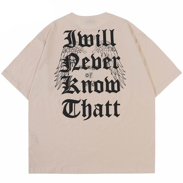 "Never Know" Graphic Unisex Streetwear Vintage Women Men Y2K T-Shirt