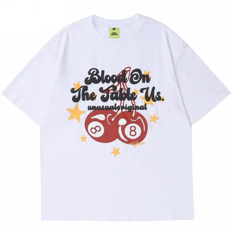 "Cherry Way" Unisex Men Women Streetwear Graphic T-Shirt