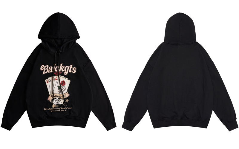 "Black Jack" Unisex Men Women Streetwear Graphic Hoodie