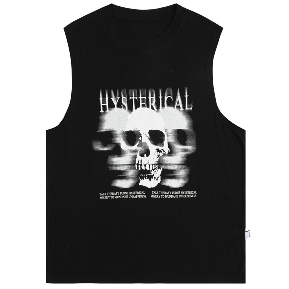 "Statical" Graphic Unisex Streetwear Vintage Women Men Y2K Tank Top