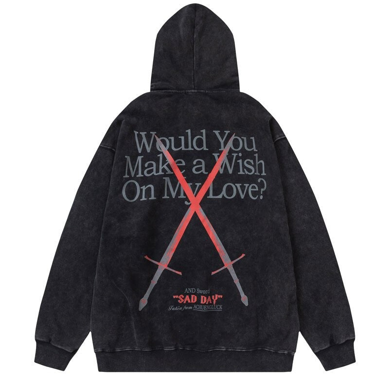 "Make A Dream" Graphic Unisex Streetwear Vintage Women Men Y2K Hoodie