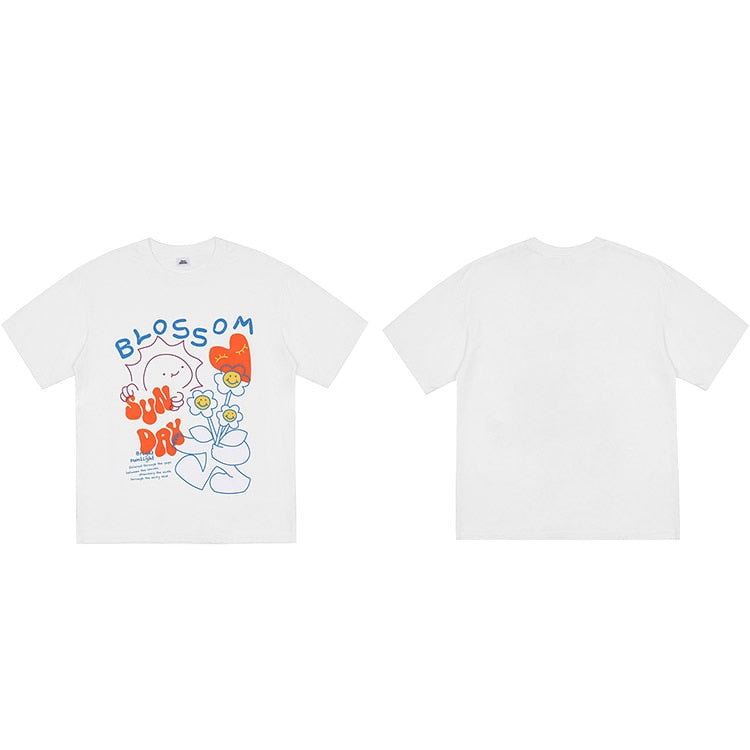 "Garden" Graphic Unisex Streetwear Women Men Y2K T-Shirt