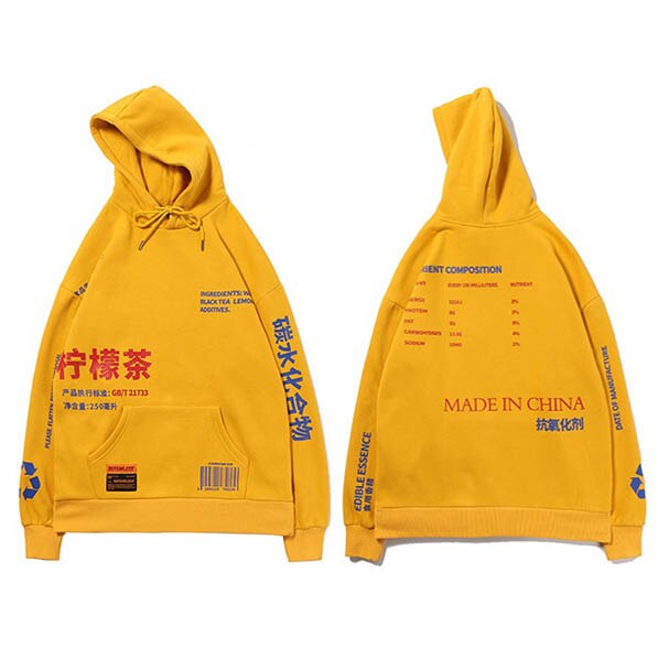 "Hot Tea" Graphic Unisex Streetwear Vintage Women Men Y2K Hoodie