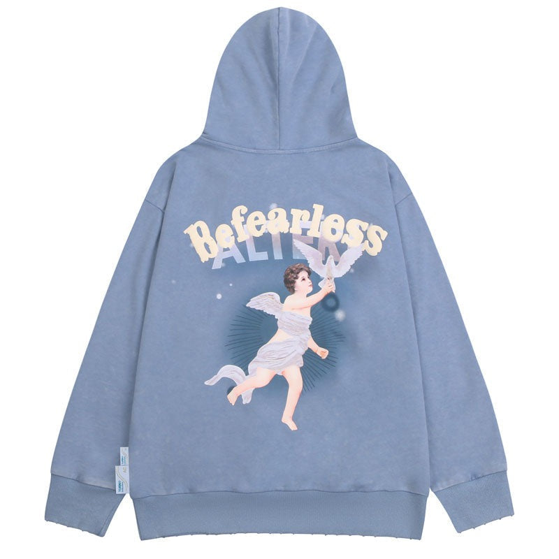 "Running Away" Graphic Unisex Streetwear Vintage Women Men Y2K Hoodie