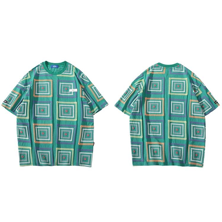 "Square Dance" Graphic Unisex Streetwear Vintage Women Men Y2K T-Shirt