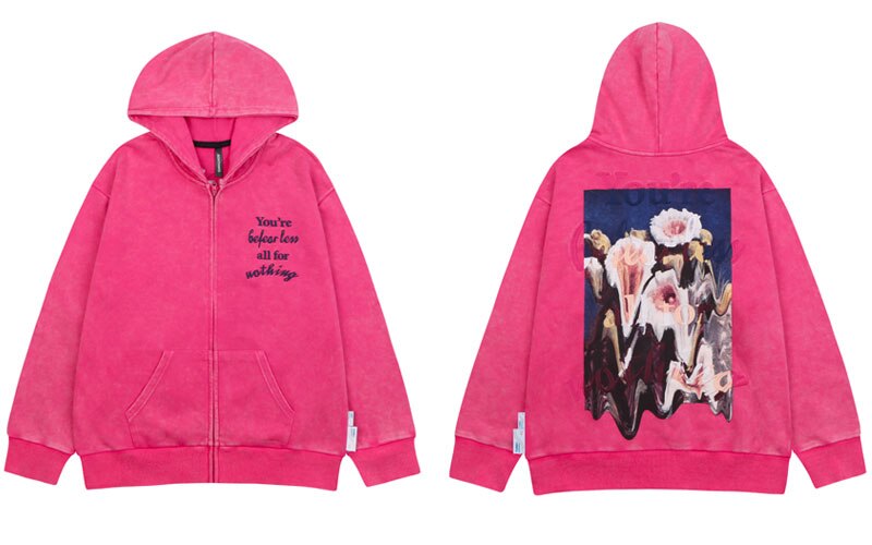 "Floating Floral" Unisex Men Women Streetwear Graphic Hoodie