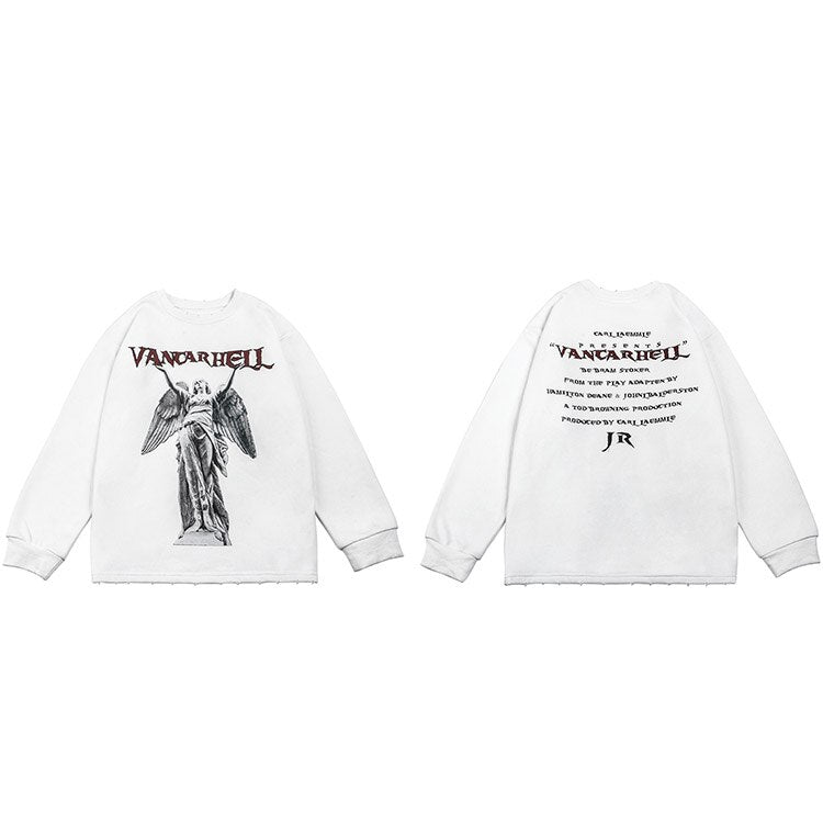 "Golden Statue" Graphic Unisex Streetwear Women Men Y2K Sweatshirt
