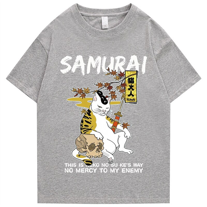 "Samurai" Graphic Unisex Streetwear Vintage Women Men Y2K T-Shirt