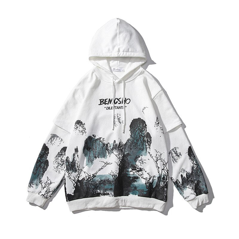 "Dark Clouds" Graphic Unisex Streetwear Vintage Women Men Y2K Hoodie