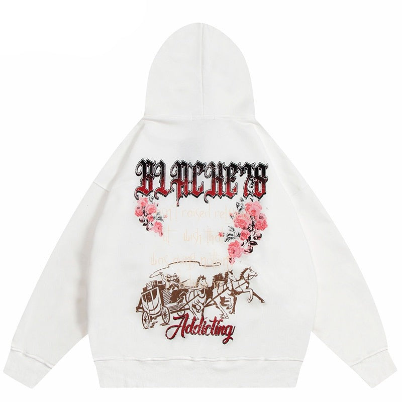 "Golden Carriage" Graphic Unisex Streetwear Women Men Y2K Hoodie