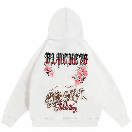 "Golden Carriage" Graphic Unisex Streetwear Women Men Y2K Hoodie