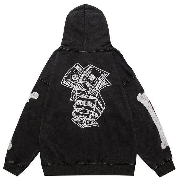 "Dollar Bags" Graphic Unisex Streetwear Vintage Women Men Y2K Hoodie