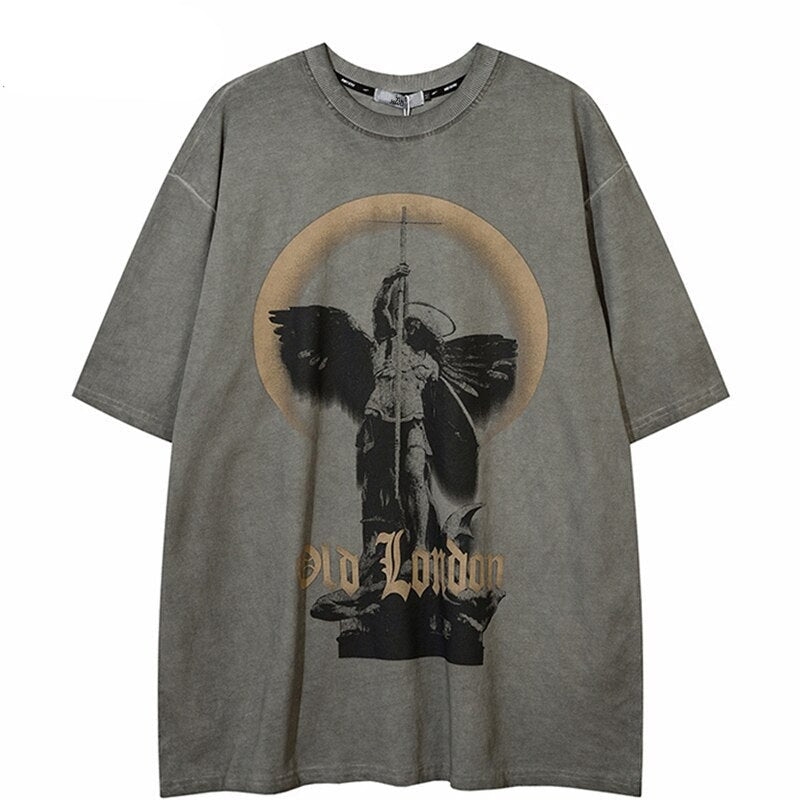"Standing Place" Graphic Unisex Streetwear Vintage Women Men Y2K T-Shirt