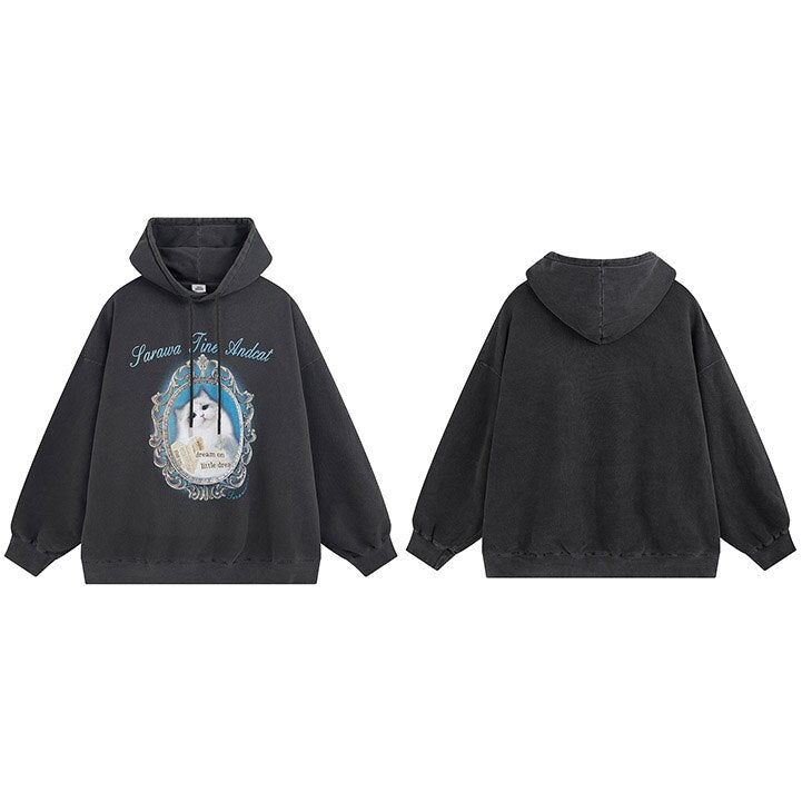 "Mirror On The Wall" Graphic Unisex Streetwear Vintage Women Men Y2K Hoodie