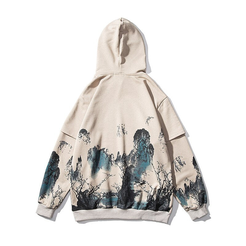 "Dark Clouds" Graphic Unisex Streetwear Vintage Women Men Y2K Hoodie