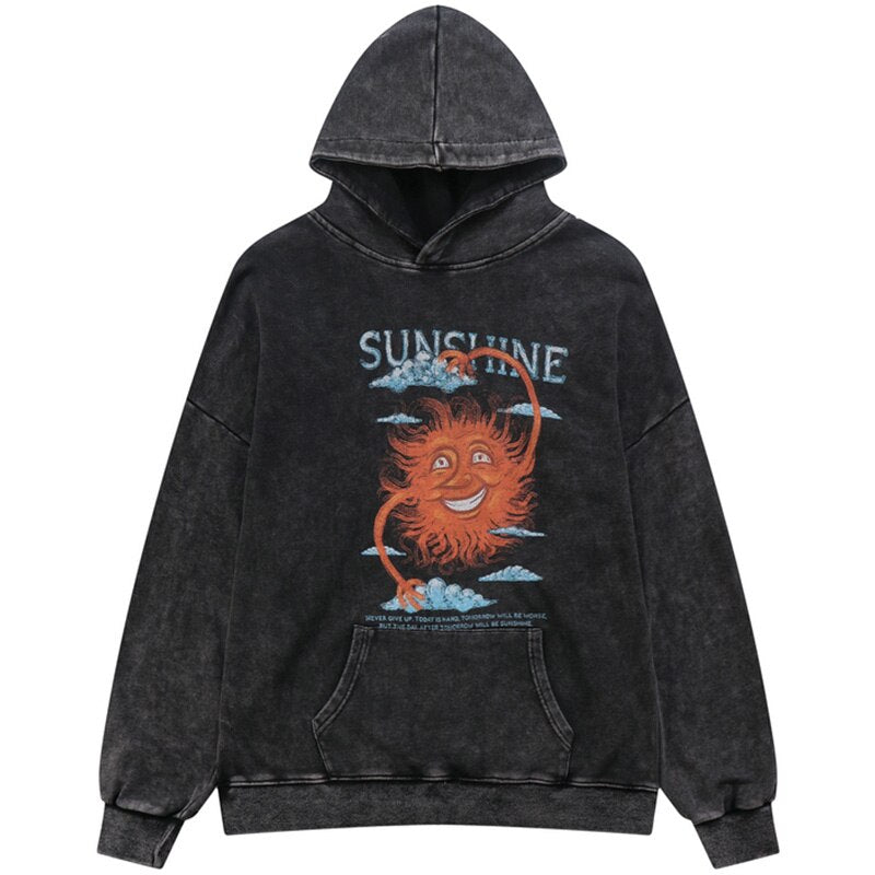 "Sunshine" Graphic Unisex Streetwear Vintage Women Men Y2K Hoodie