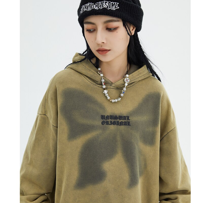 "Black Bow Tie" Unisex Men Women Streetwear Graphic Hoodie