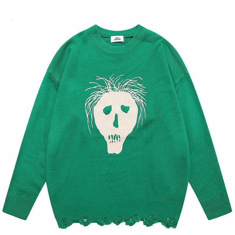 "White Hair" Unisex Men Women Streetwear Graphic Sweater