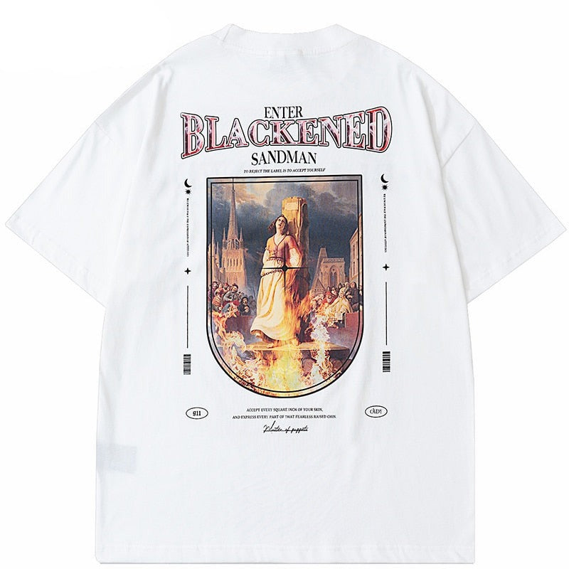 "Gold Statue" Graphic Unisex Streetwear Women Men Y2K T-Shirt