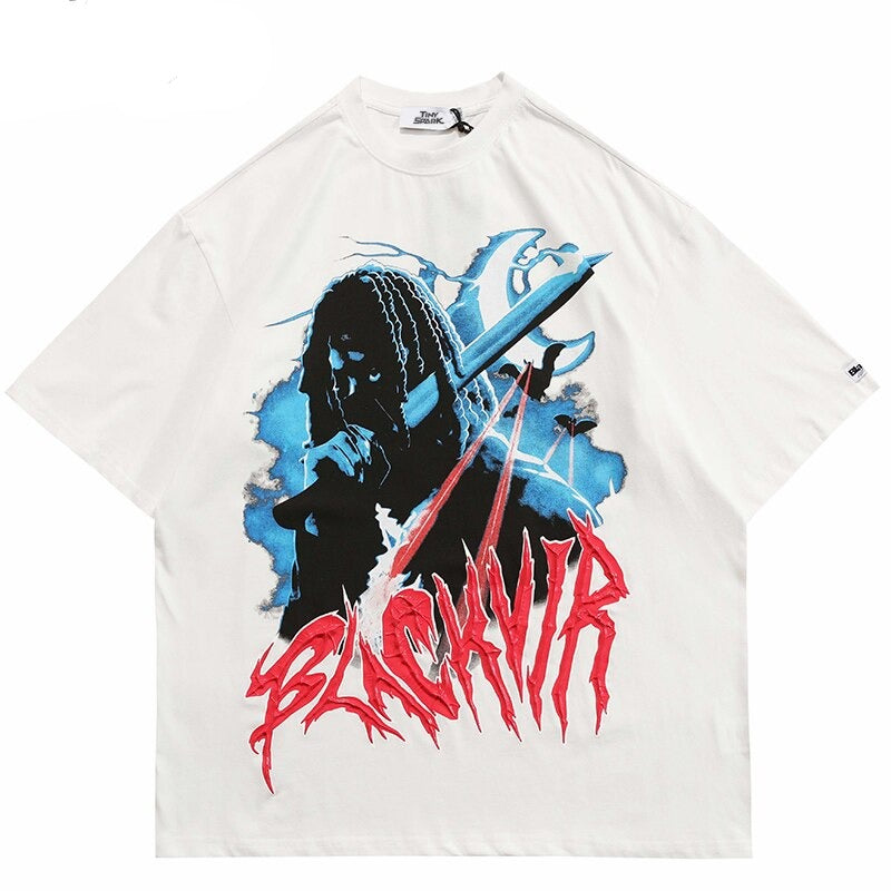 "Moon Slayer" Graphic Unisex Streetwear Vintage Women Men Y2K T-Shirt