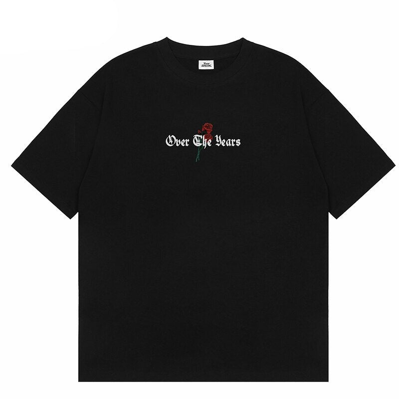 "Red Roses" Unisex Men Women Streetwear Graphic T-Shirt