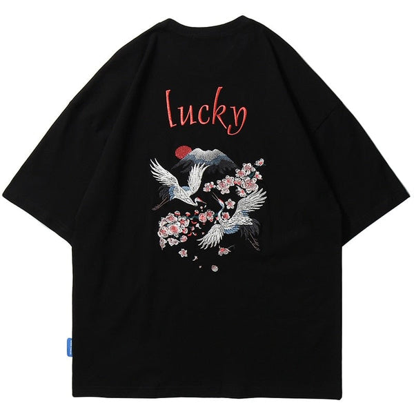 "Get Lucky" Graphic Unisex Streetwear Vintage Women Men Y2K T-Shirt