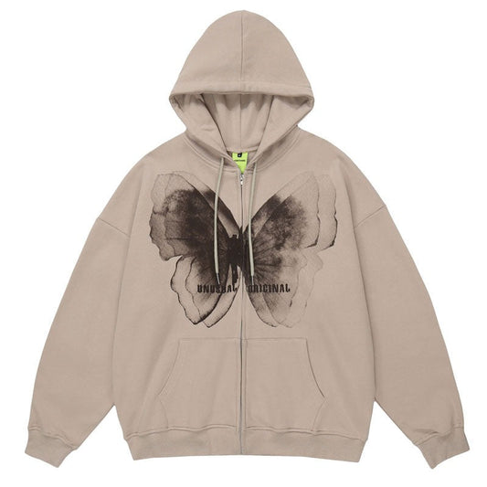 Anime‑inspired oversized hoodie with Japanese street fashion cues, bold graphic art and clean finish, ideal for urban layering and statement street style. Color: Khaki Size: S.