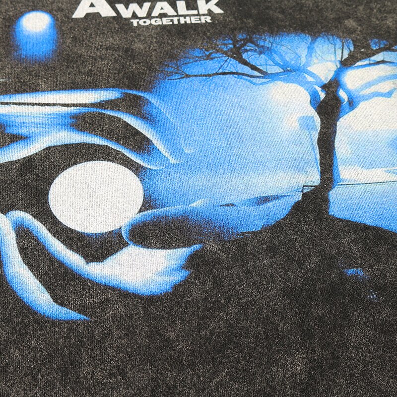 "Taking A Walk" Graphic Unisex Streetwear Vintage Women Men Y2K T-Shirt